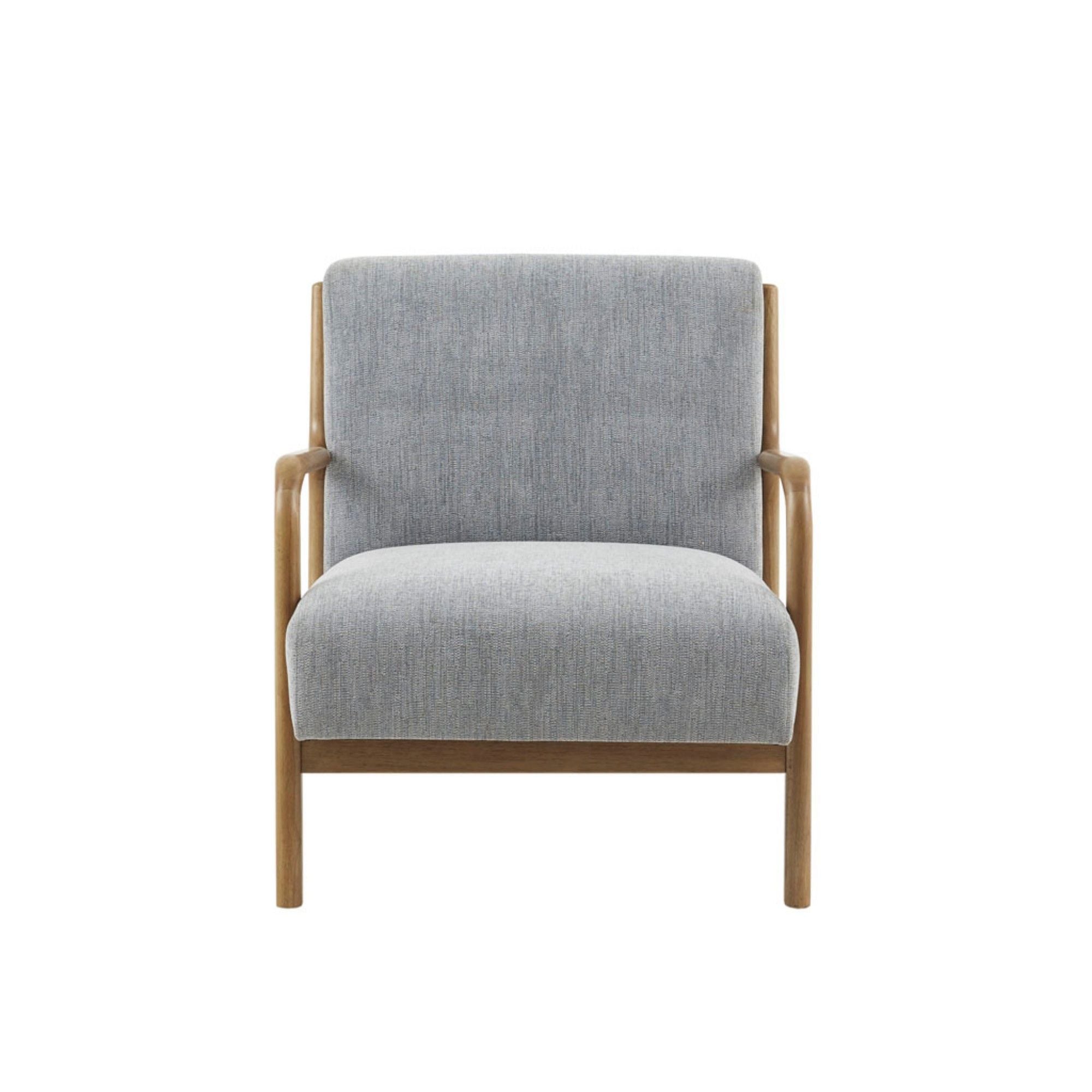 Mid-Century Style Lounge Chair With Upholstered Seat
