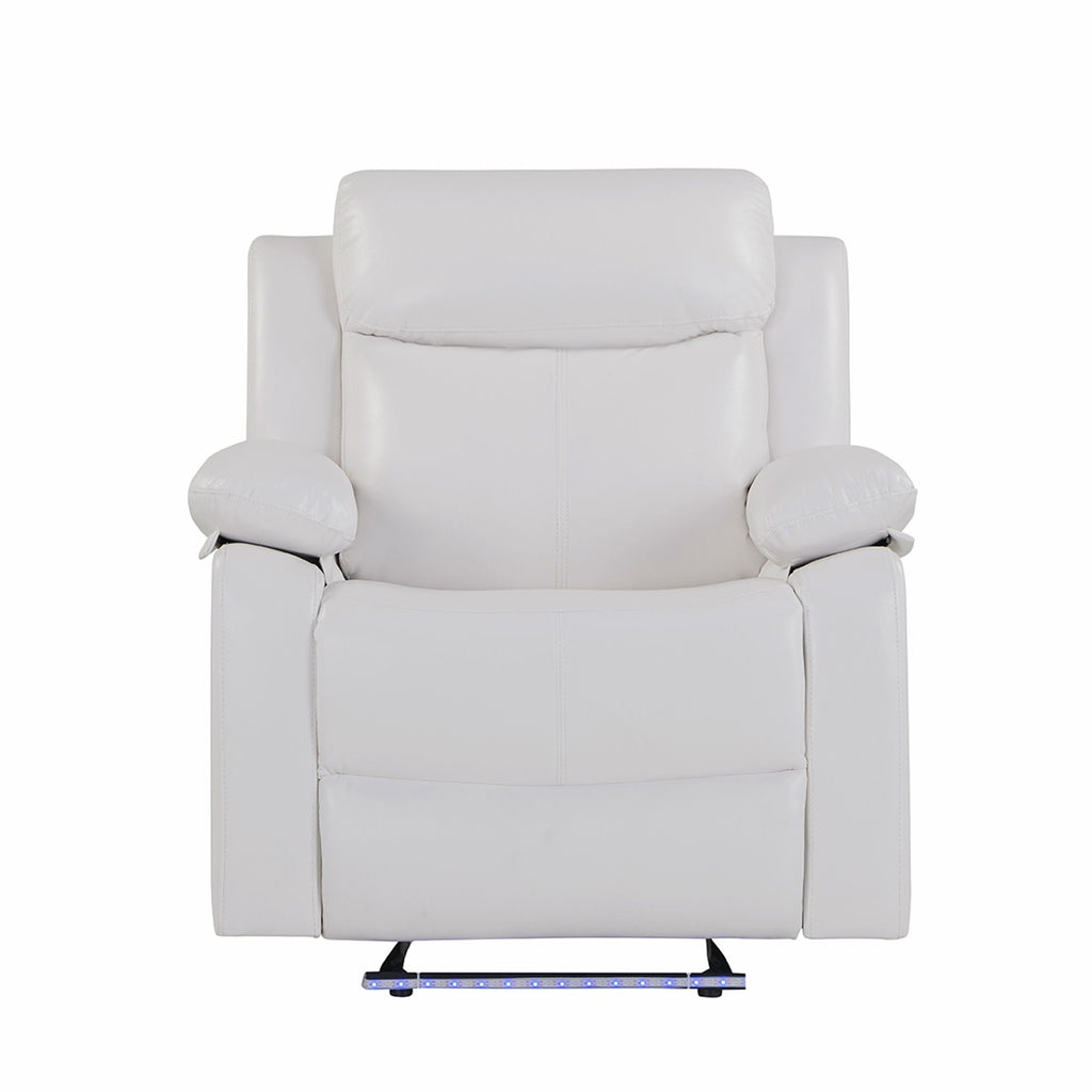 Blanche - Reclining Set With LED Lights, Speaker