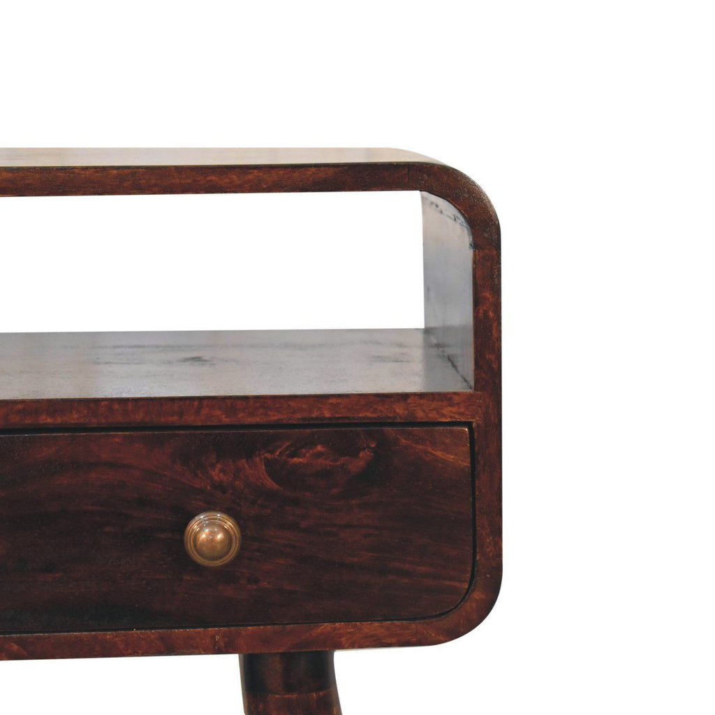 Solid Wood Curved Console Table