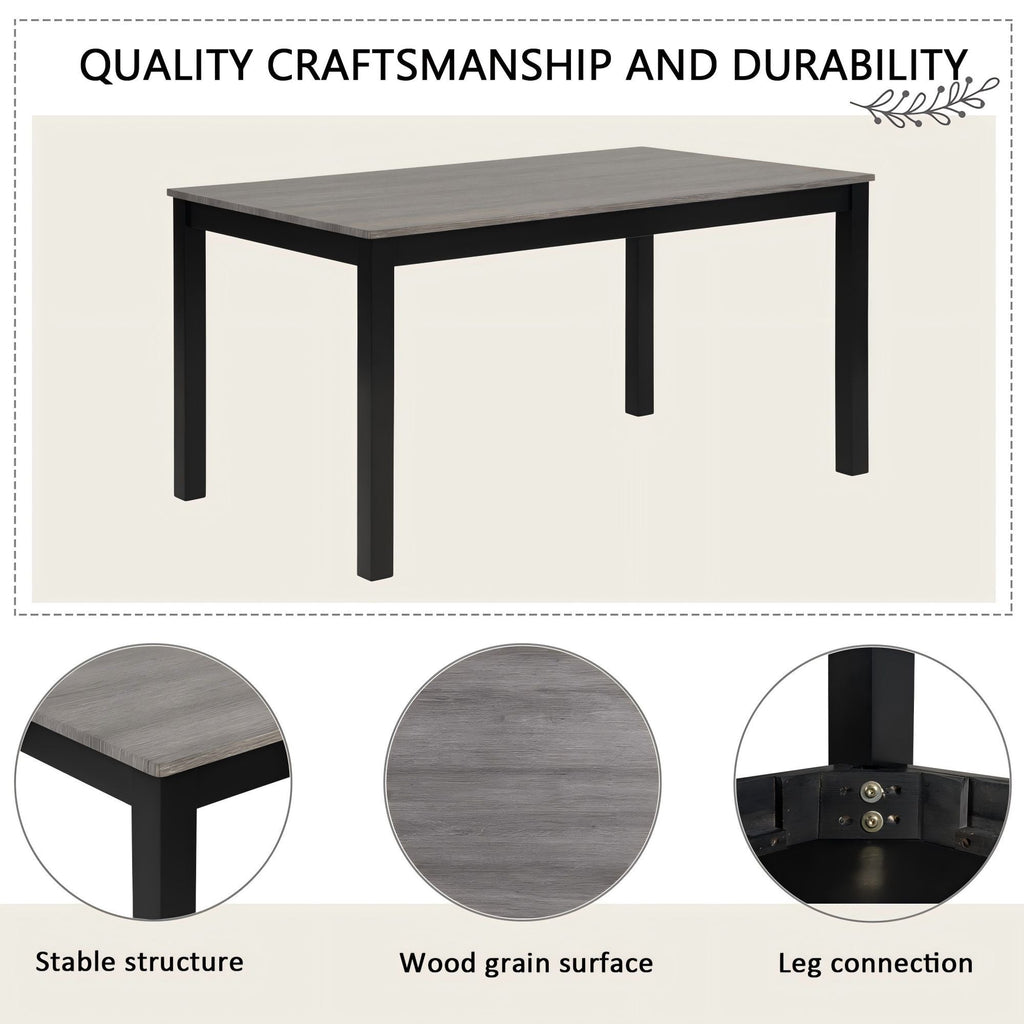 Modern Dining Table Set With Upholstered Chairs For Dining Room