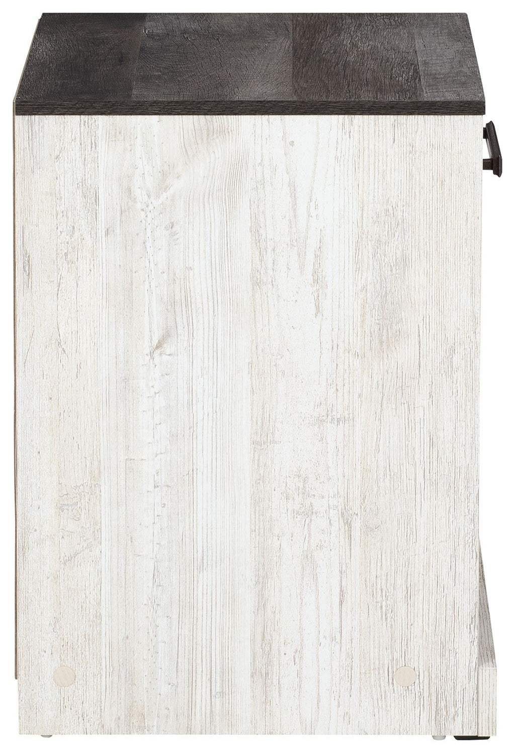 Shawburn - One Drawer Night Stand - Open Cubby - White / Black / Gray