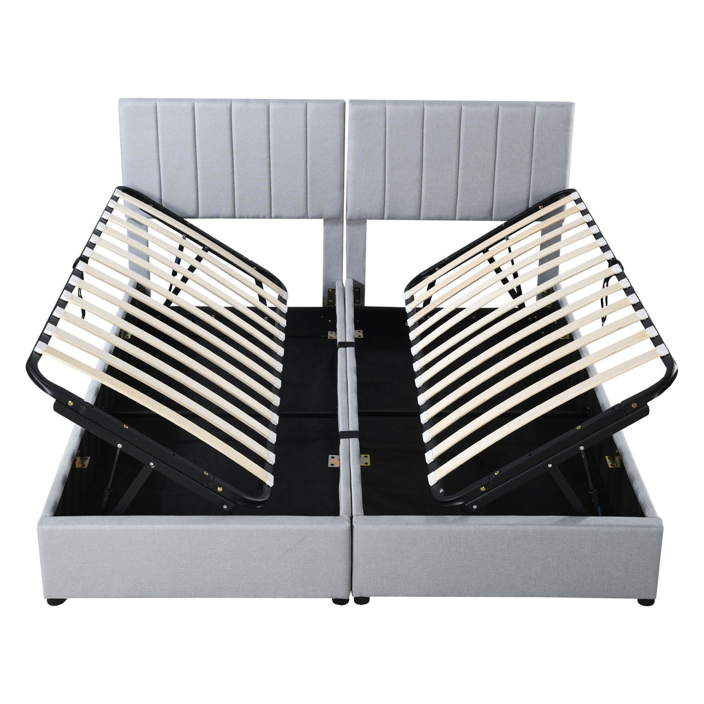 Upholstered Platform Bed With A Hydraulic Storage System