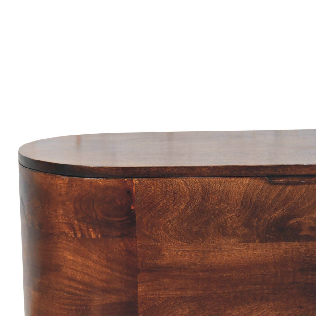 Rounded Lid Up Blanket Box