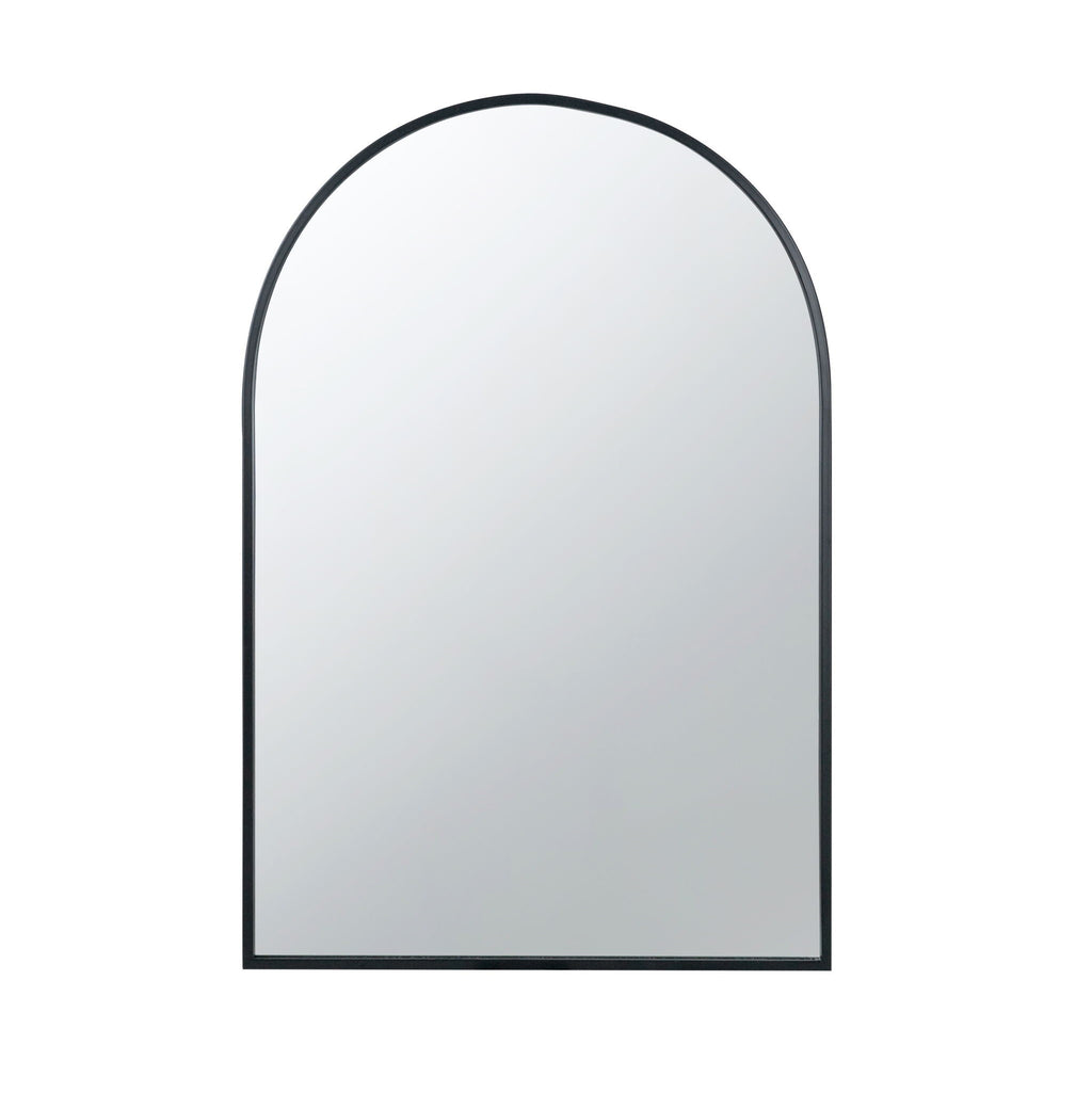 Arched Mirror With Metal Frame, Wall Mirror For Living Room Bedroom Entryway