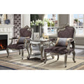 Picardy - Chair With Pillow (Rf Leaf) - Velvet & Antique Platinum