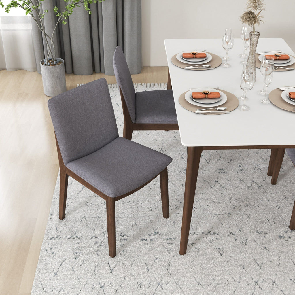 Laura - Mid-Century Modern Solid Wood Dining Chair (Set of 2)