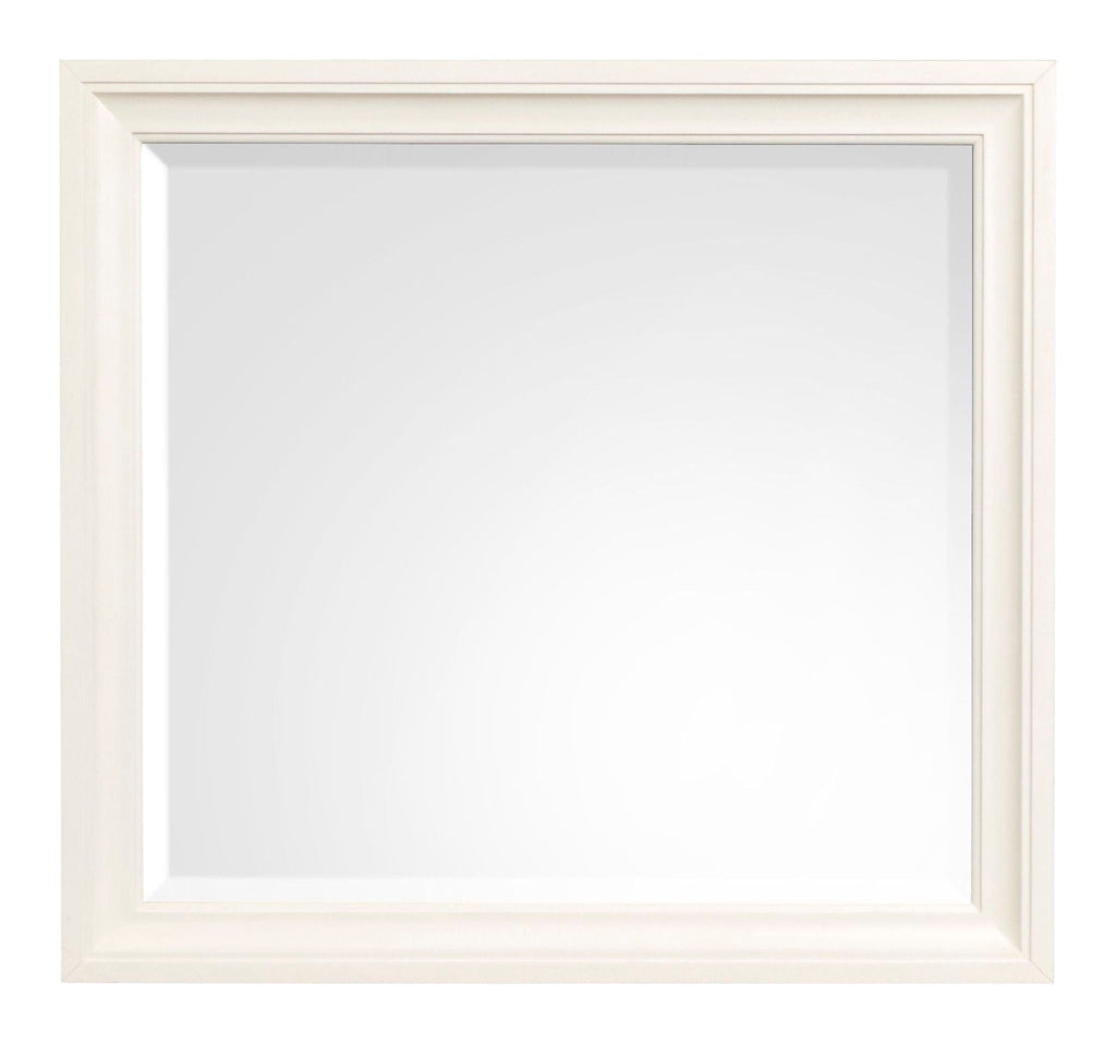 Kingston - Landscape Mirror - Whisper White And Cerused Nutmeg