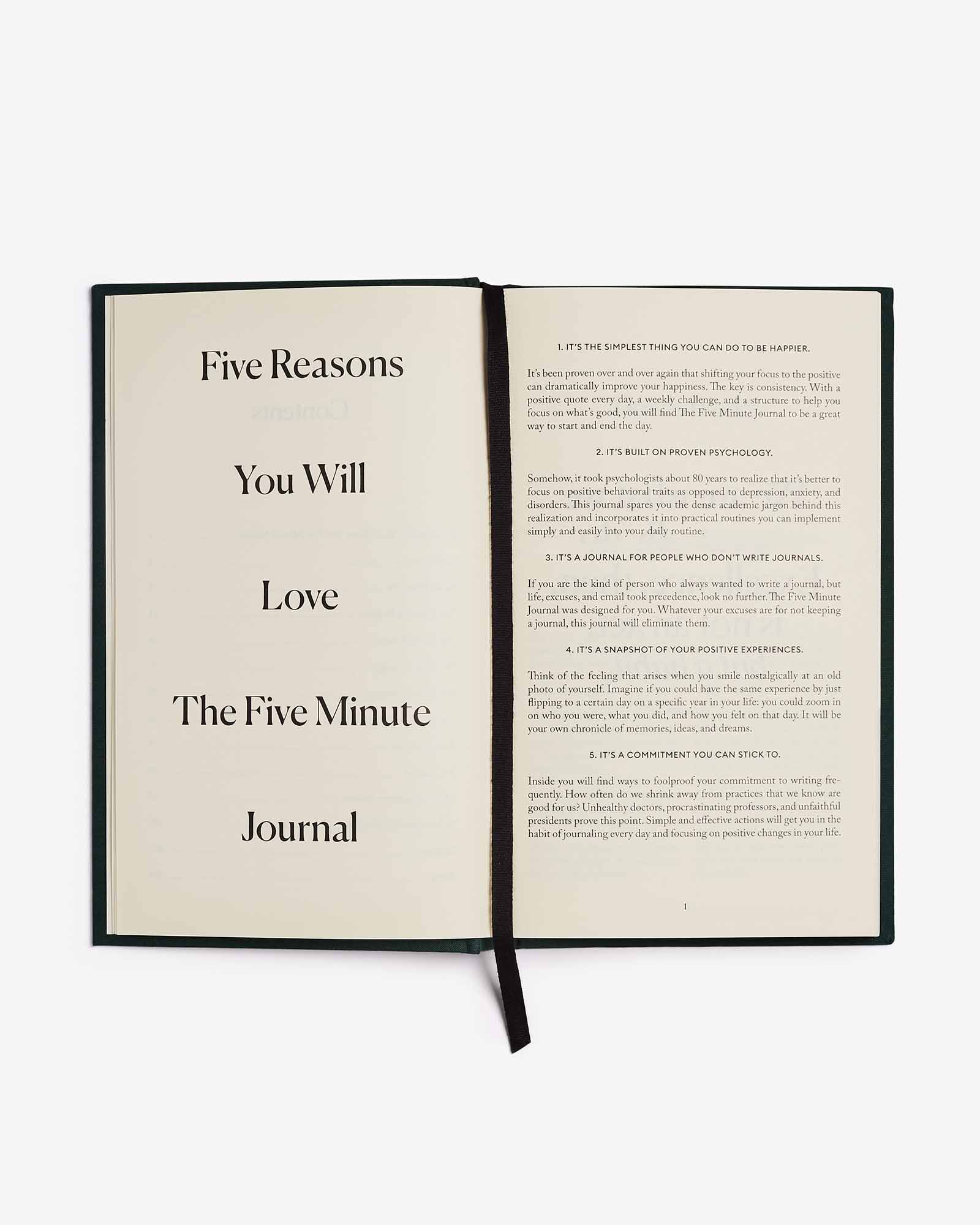 The Five Minute Journal - Earth Green