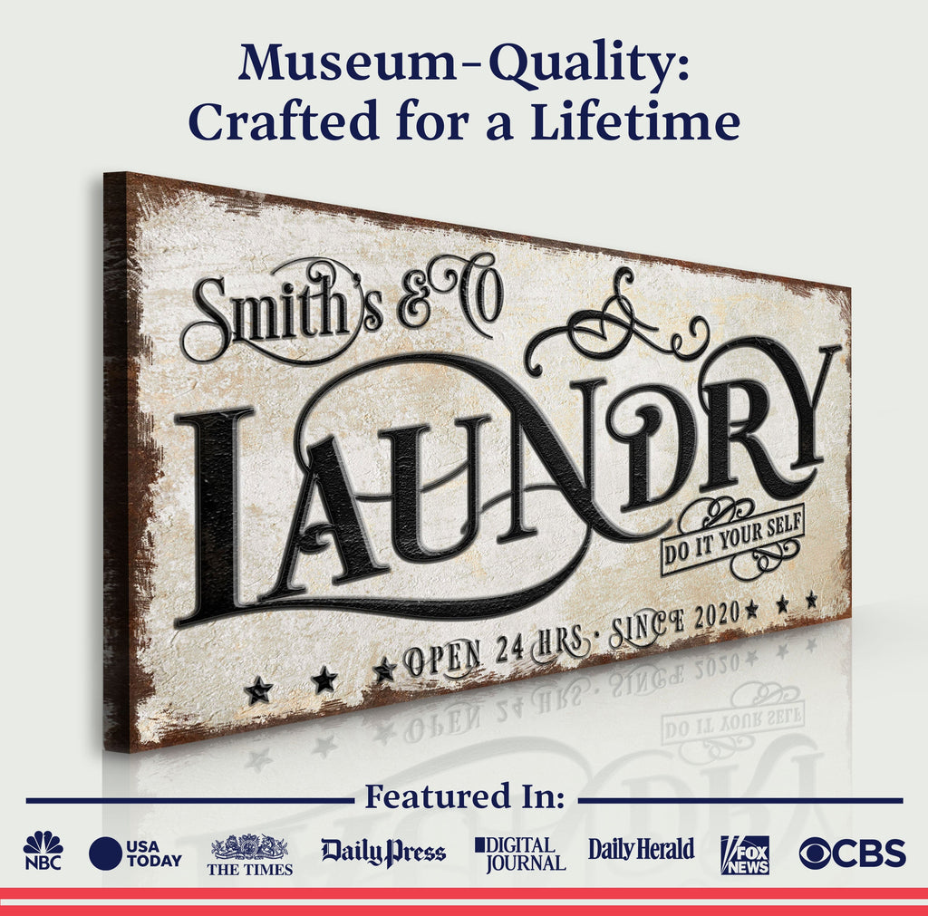The Laundry Room Sign VI