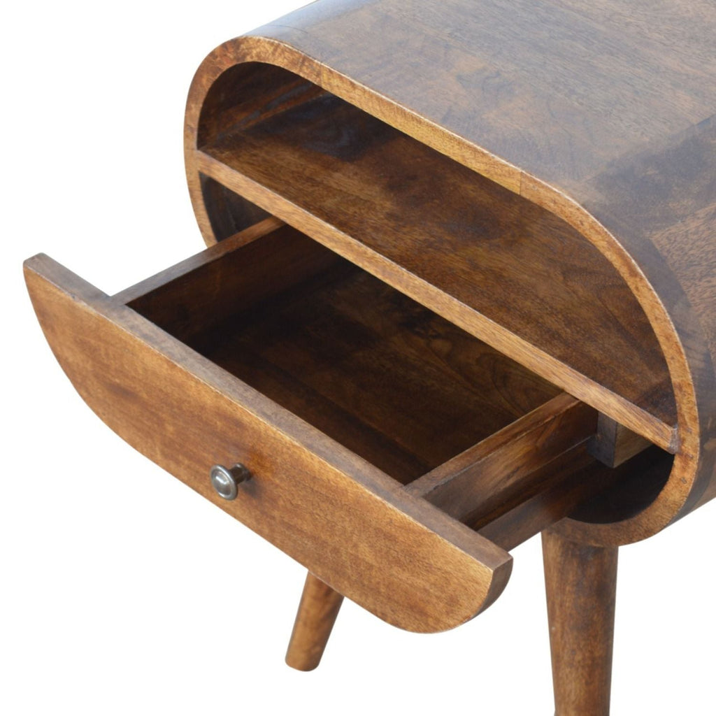 Circular Open Bedside Nightstand