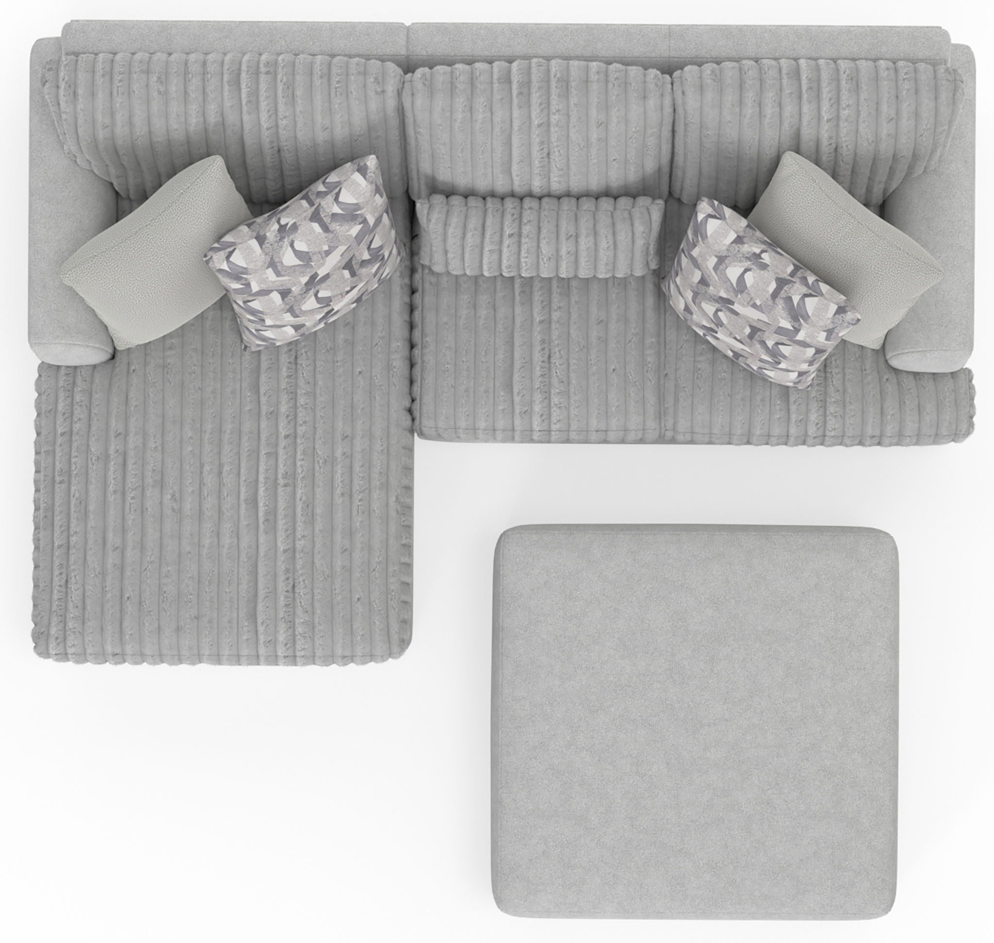 Titan - Sectional With Comfort Coil Seating, Cocktail Ottoman And Accent Pillows Included
