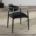 Gavan - Arm Chair (Set of 2) - Black Synthetic Leather