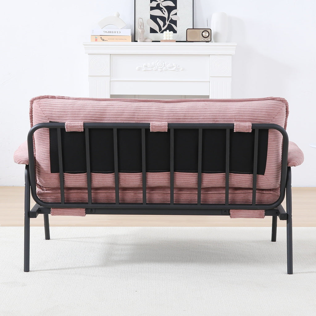 Modern Metal Frame Sofa With Sponge Filling For Compact Spaces And Versatile Use