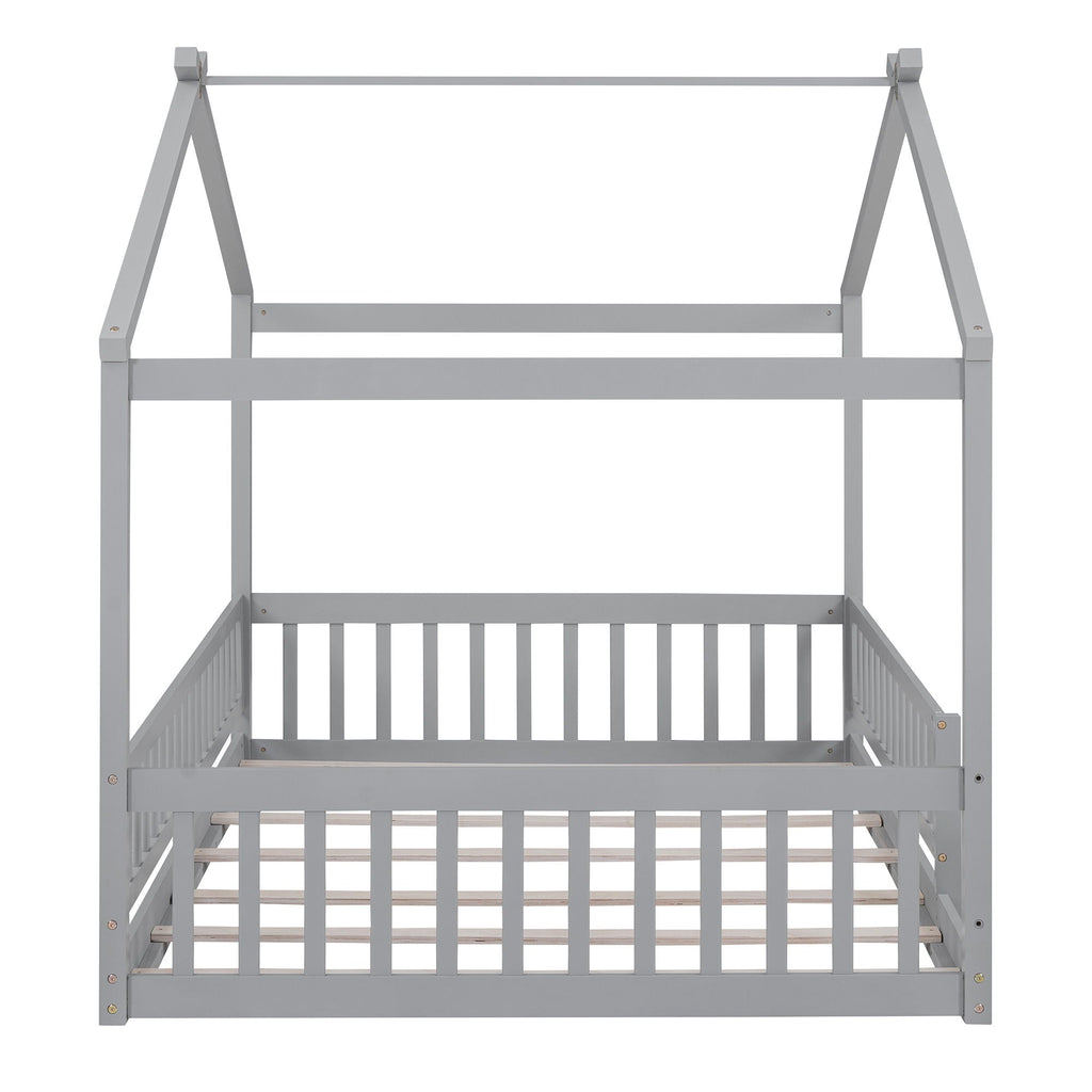 Bed House Bed Frame With Fence