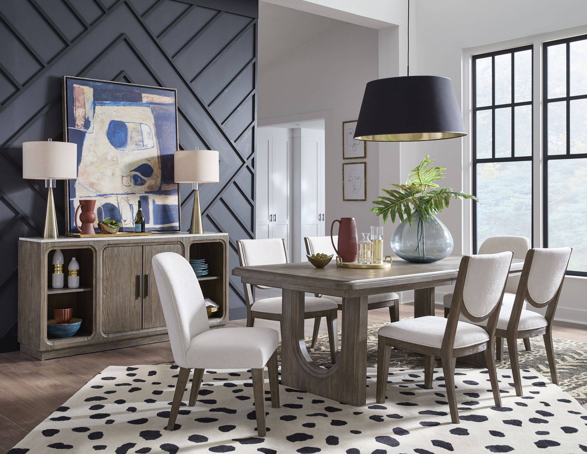 Westbourne - Extendable Trestle Dining Table - Dark Umber