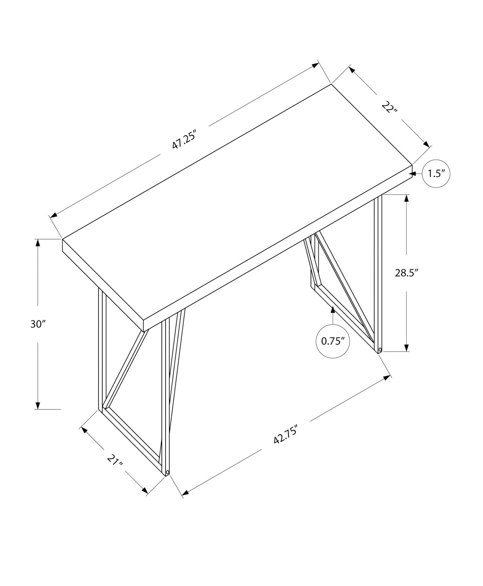 Computer Desk For Home Office Laptop, Contemporary & Modern - White