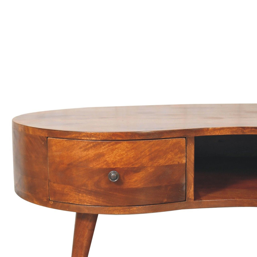 Wave Coffee Table With 1 Drawer