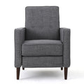 Mid-Century Modern Recliner With Button Tufted Waffle Stitch
