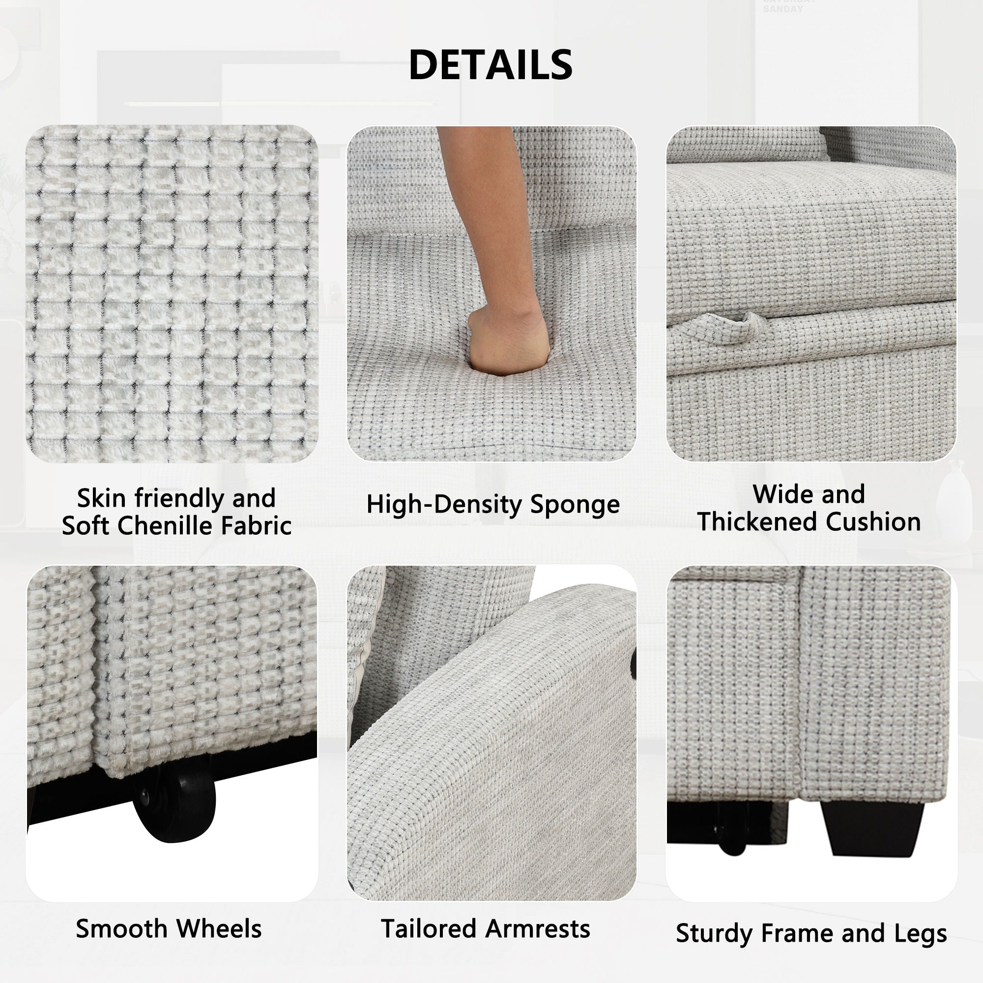 Pull Out Loveseat Sofa With Adjsutable Backrest, 2 Pillows, Cup Holders, USB Ports For Living Room