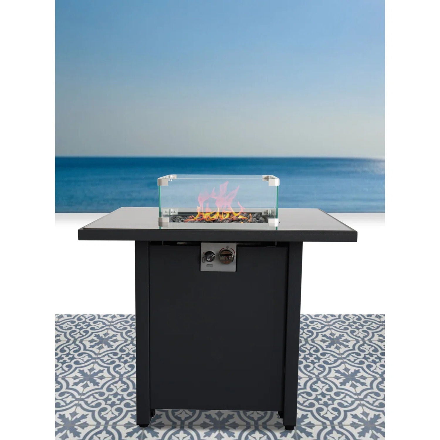 Powdercoated Fire Pit With Top