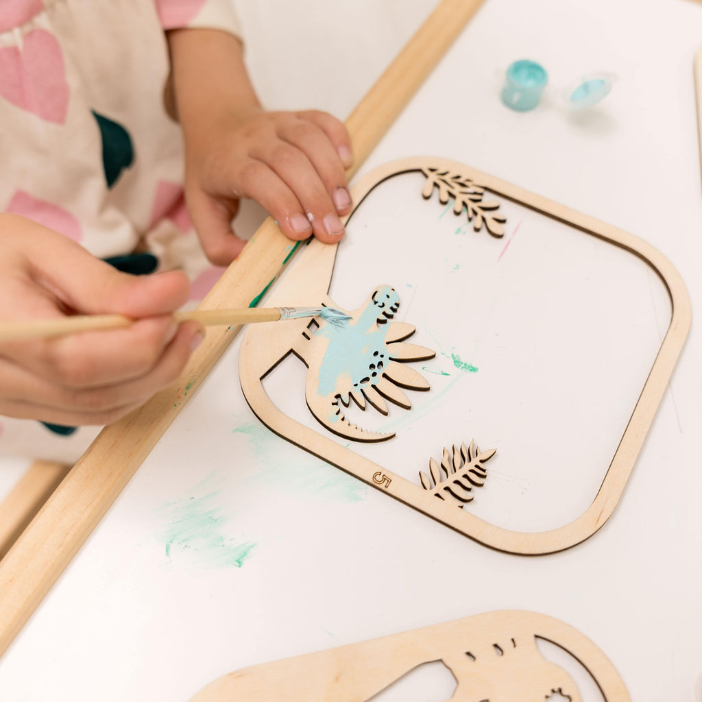 3D DIY Wood Painting Kit for Kids – Dino