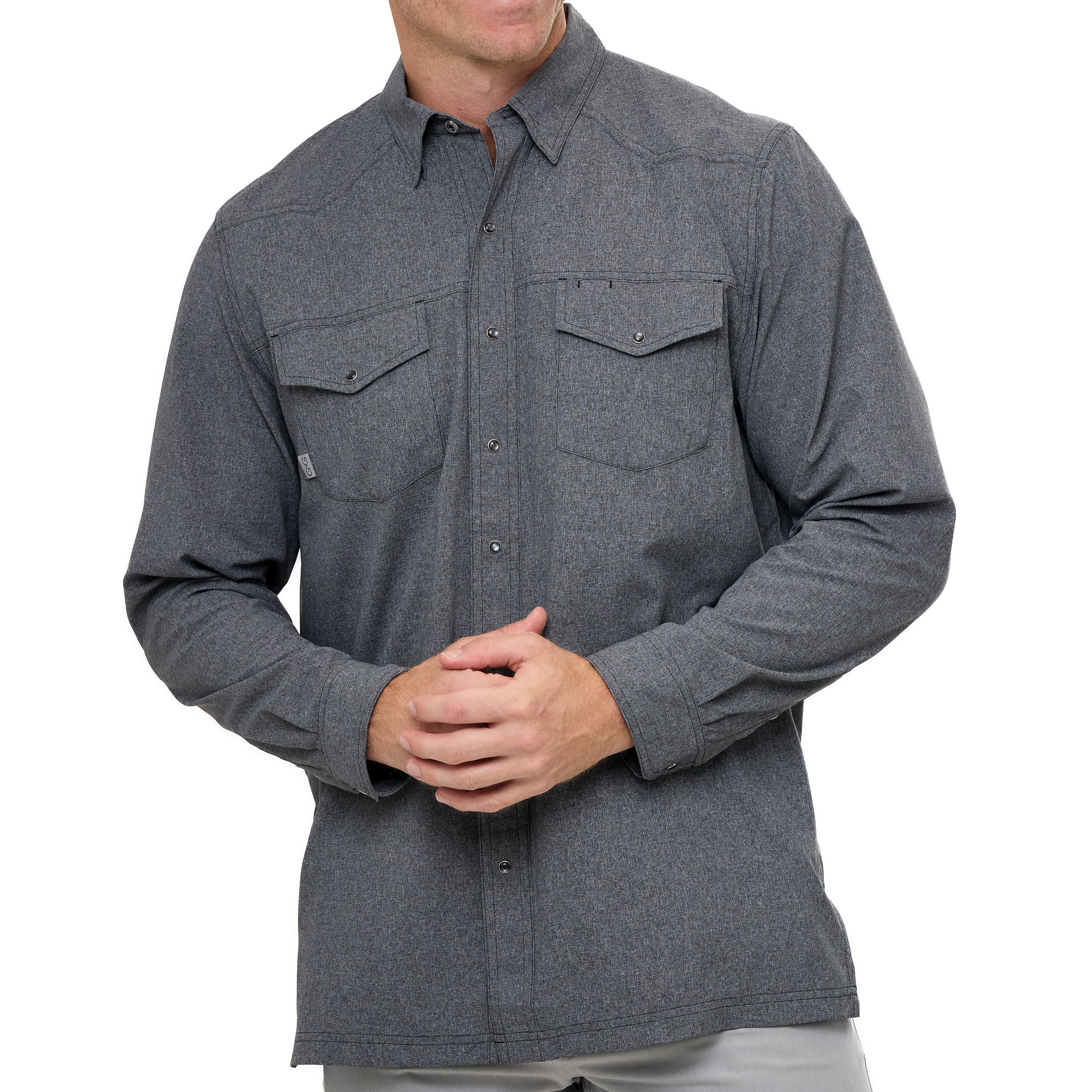 Caviar Pearl Snap Shirt | Long Sleeve