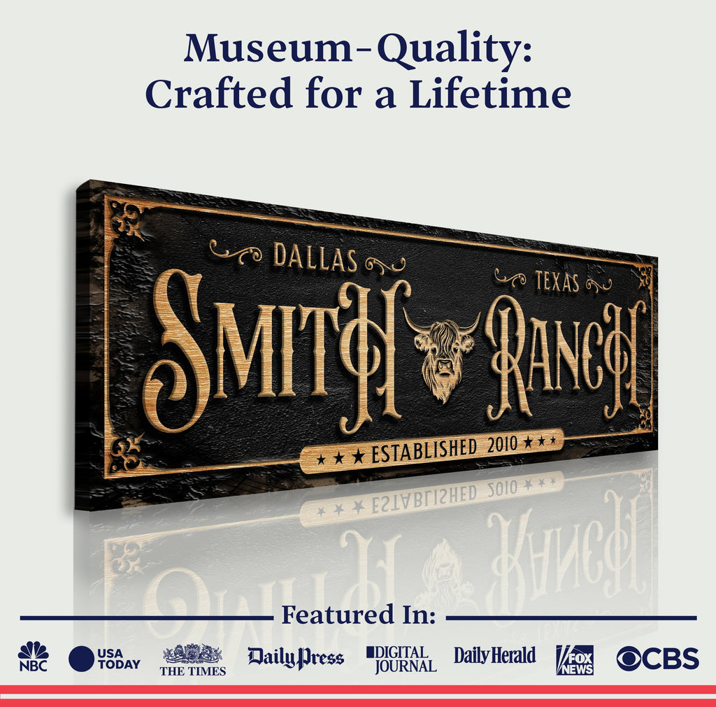 Personalized Cattle Ranch Sign