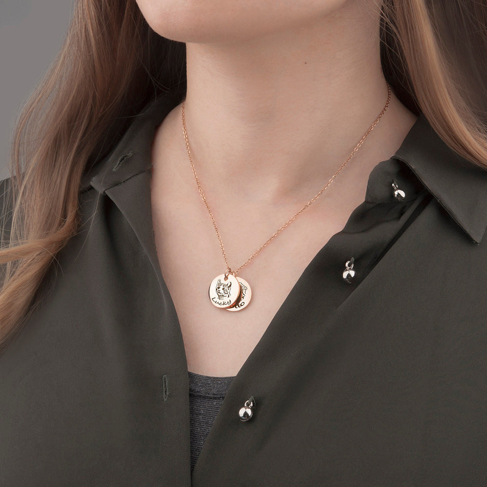dog name necklace diy engraving engraving necklace