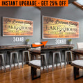 Upgrade Your 48x24 Inches 'Family Lake House' (Style 3) Canvas To 60x30 Inches