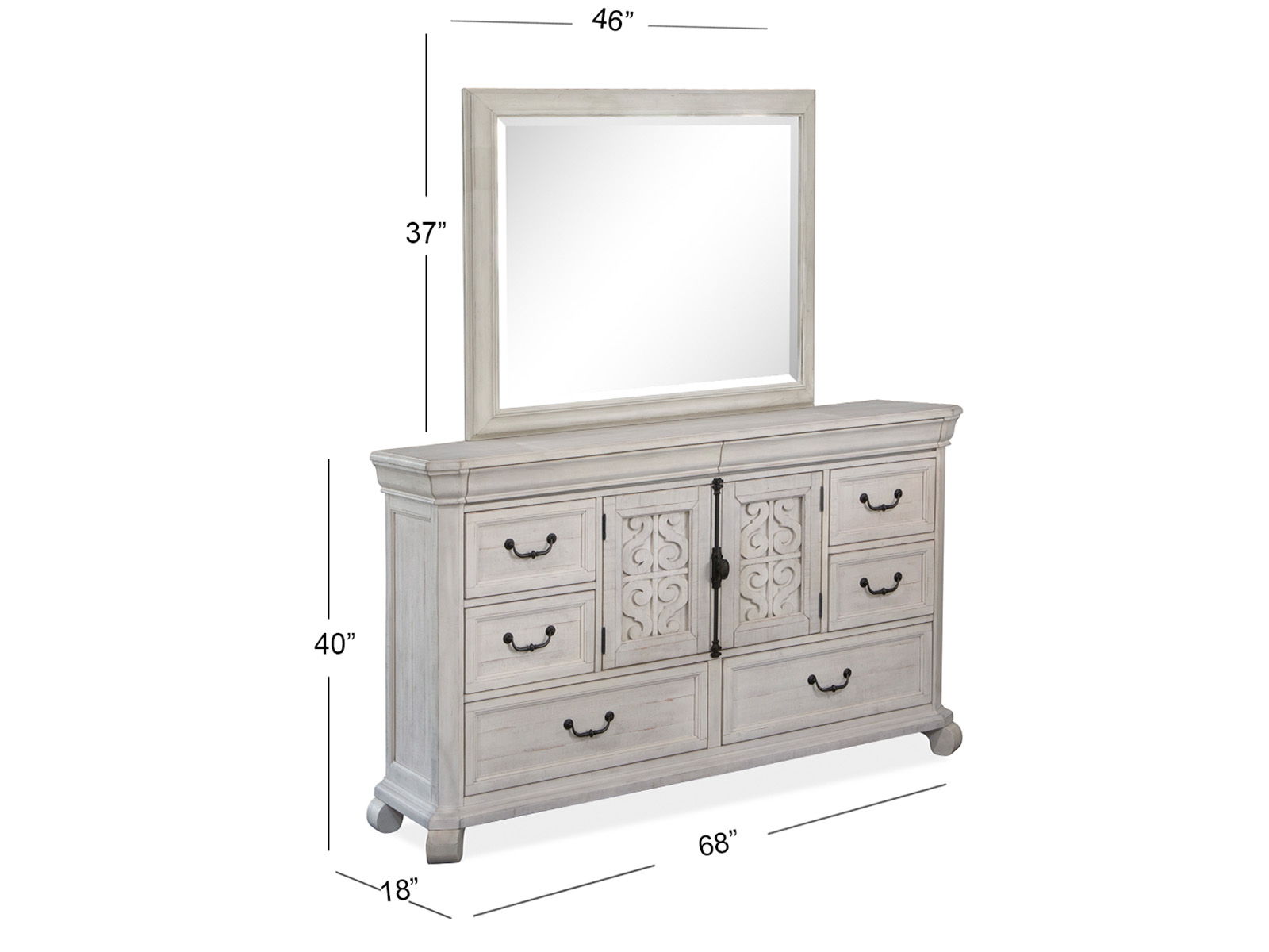 Bronwyn - Landscape Mirror - Alabaster