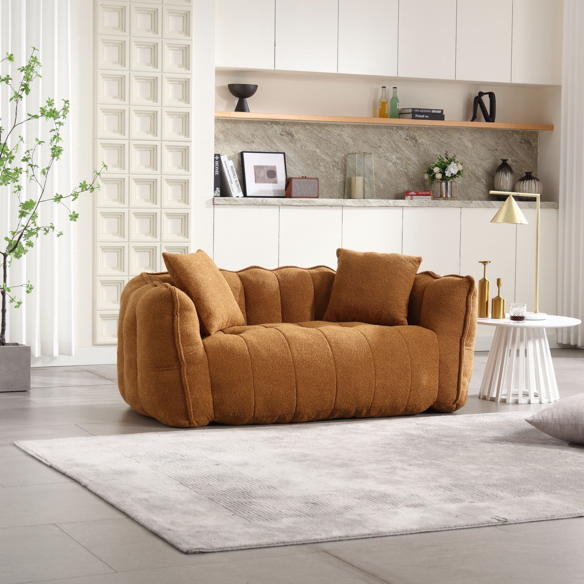 Cozy Beanbag Chair With High Resilience Foam Core For 2