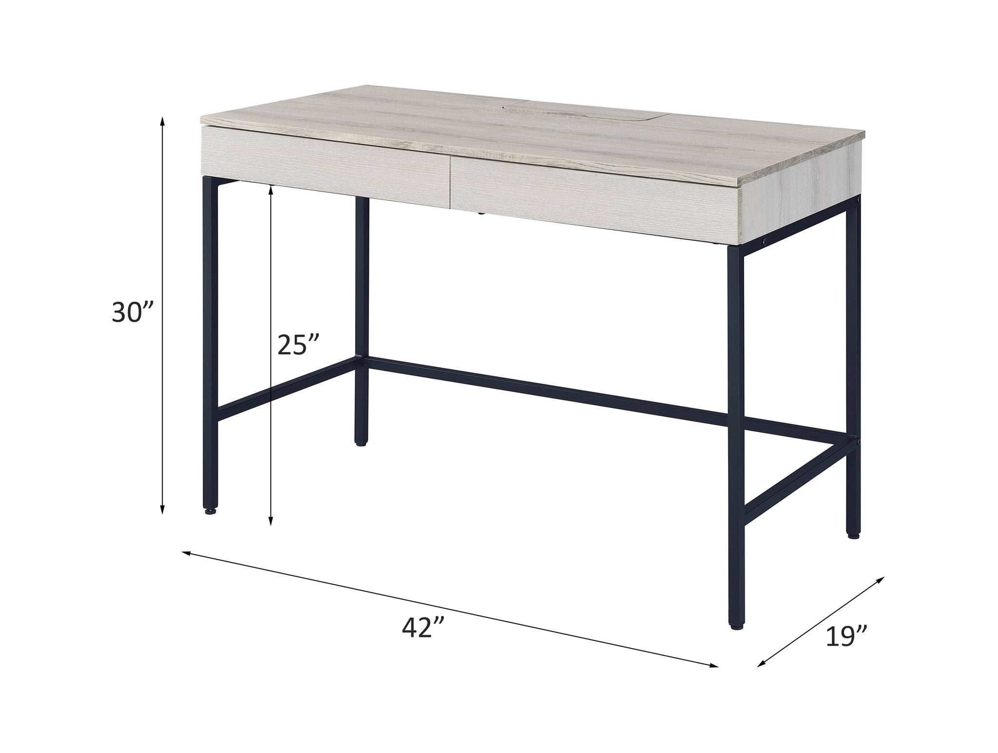 Wendral - Writing Desk - Natural & Black