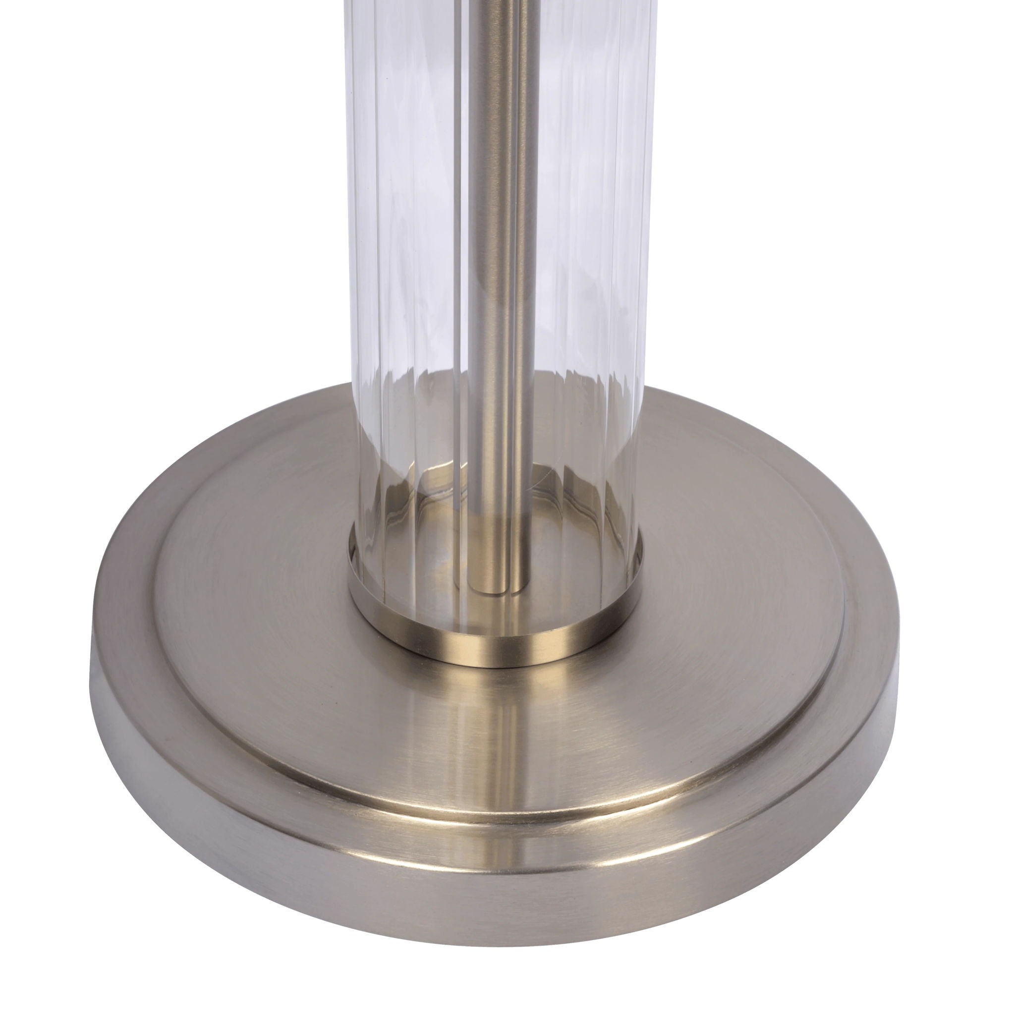 Echo - Table Lamp With On / Off Switch Clear Body Base - Clear / Silver / White