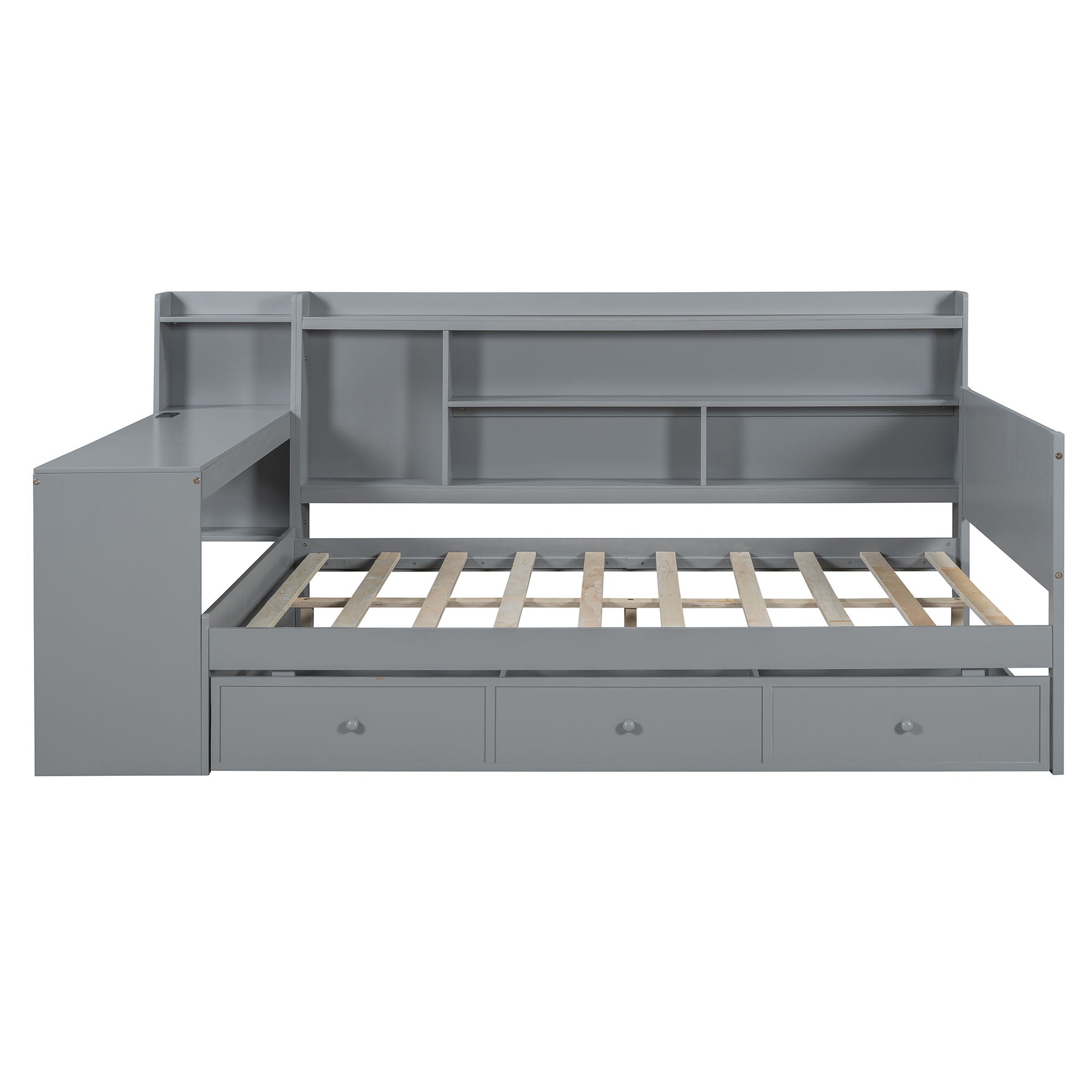 Daybed With 3 Drawers USB Ports And Desk