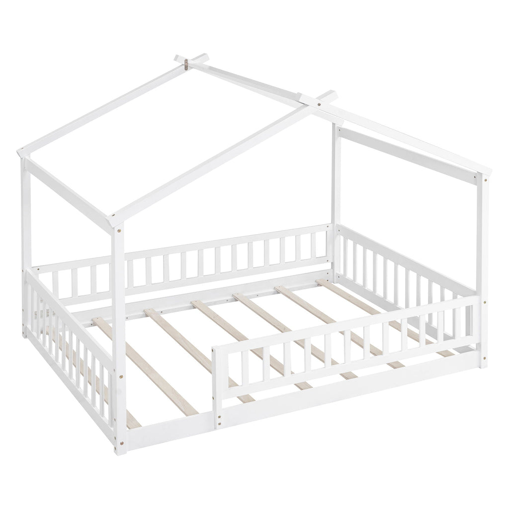 Bed House Bed Frame With Fence
