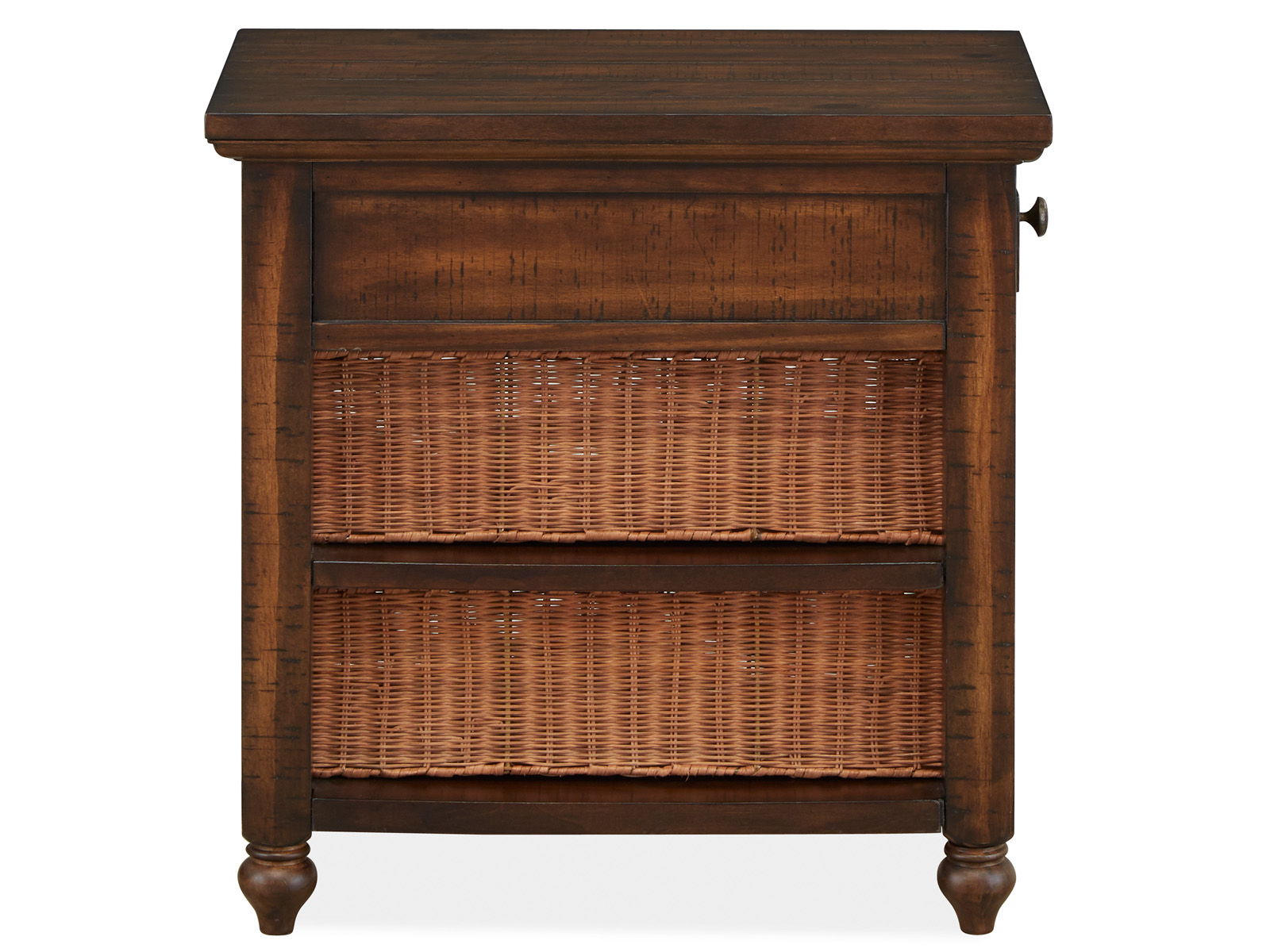 Cottage Lane - Wood Rectangular Chair Side End Table - Coffee