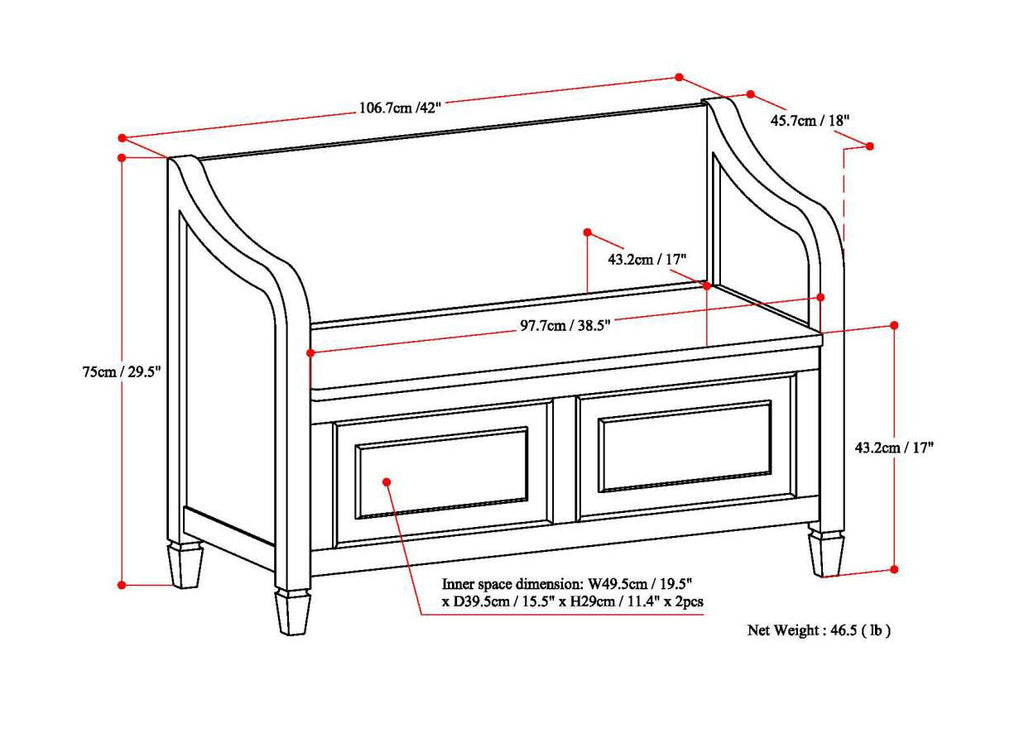 Connaught - Storage Bench