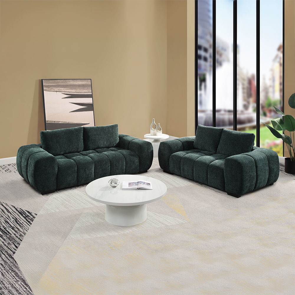 Ferrand - Loveseat - Green Linen