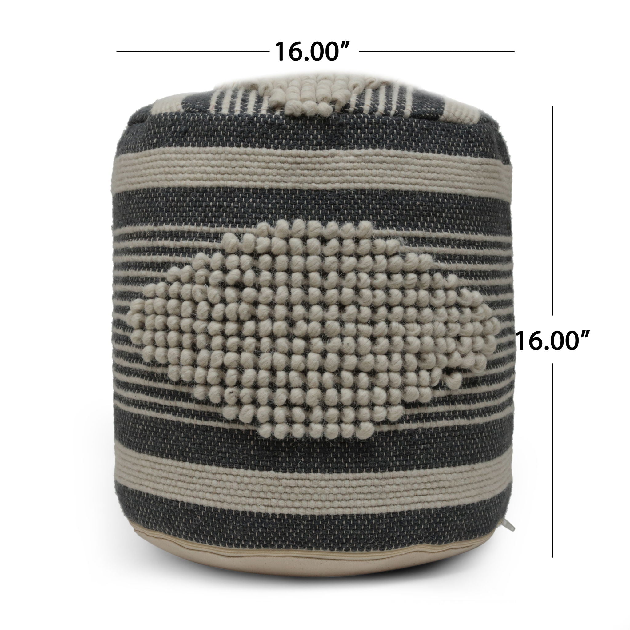 Diamond - Handcrafted Cylindrical Pouf