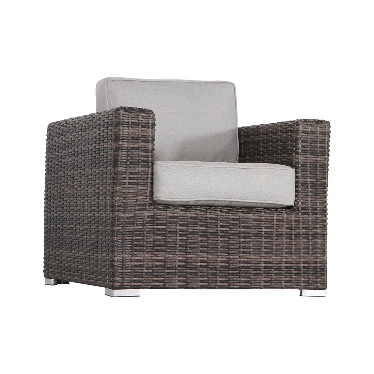 Modern Patio Rattan Sectional Set With Cushions