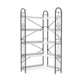 Industrial Style Corner Bookshelf With Thickened Iron Frame