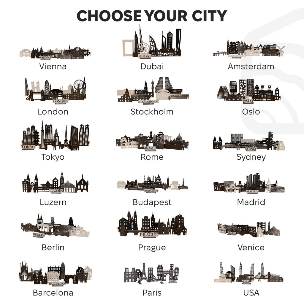 Wooden Travel Decor Memory City – Dubai