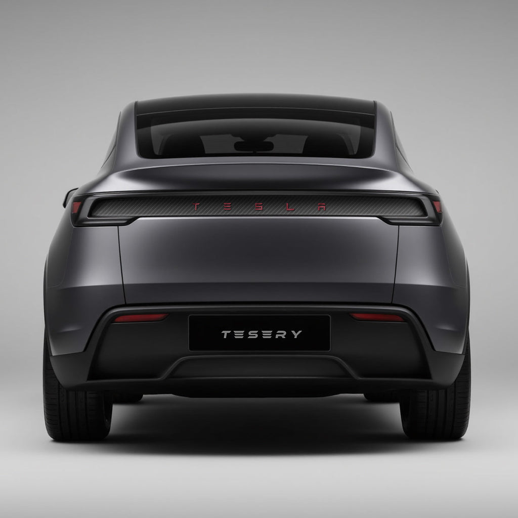 Trunk Tailgate Applique for Tesla Model Y Juniper - Real Dry Molded Carbon Fiber
