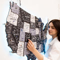 Wooden 3D LED Map of USA - Nordik